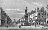 Engraving from 'Old & New Edinburgh  -  George Street  -  looking to the west towards St George's Church