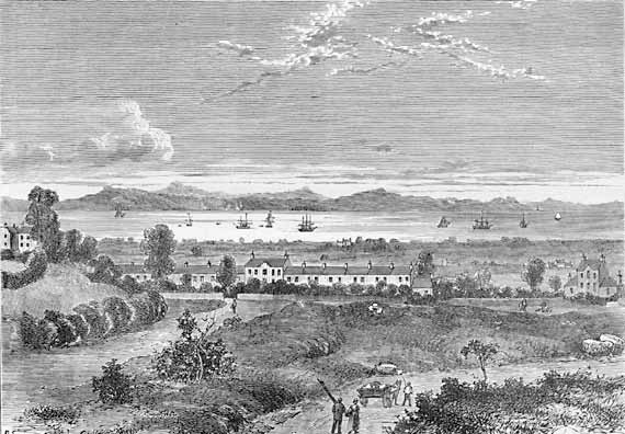 Engraving from O'Old & New Edinburgh'  -  Picardy Village and Gayfield House