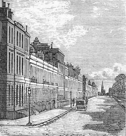 Engraving from 'Old & New Edinburgh'  -  Heriot Row