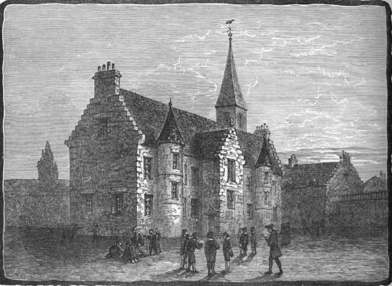 Engraving from 'Old & New Edinburgh  -  The High School  -  the first school, erected 1578