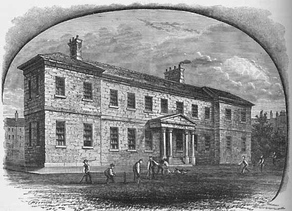 Engraving from 'Old & New Edinburgh'  -  The High School  -  the second building  -  1820
