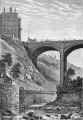 Engraving from 'Old & New Edinburgh'  -  The Dean Bridge and Randolph Cliff