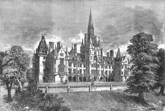 Engraving from 'Old & New Edinburgh'  -  Fettes College