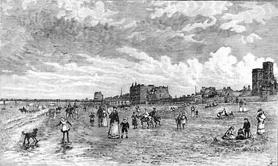 Engraving in 'Old & New Edinburgh'  -  Portobello Beach