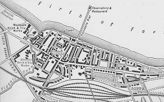 Engraving from 'Old & New Edinburgh'  -  Portobello map