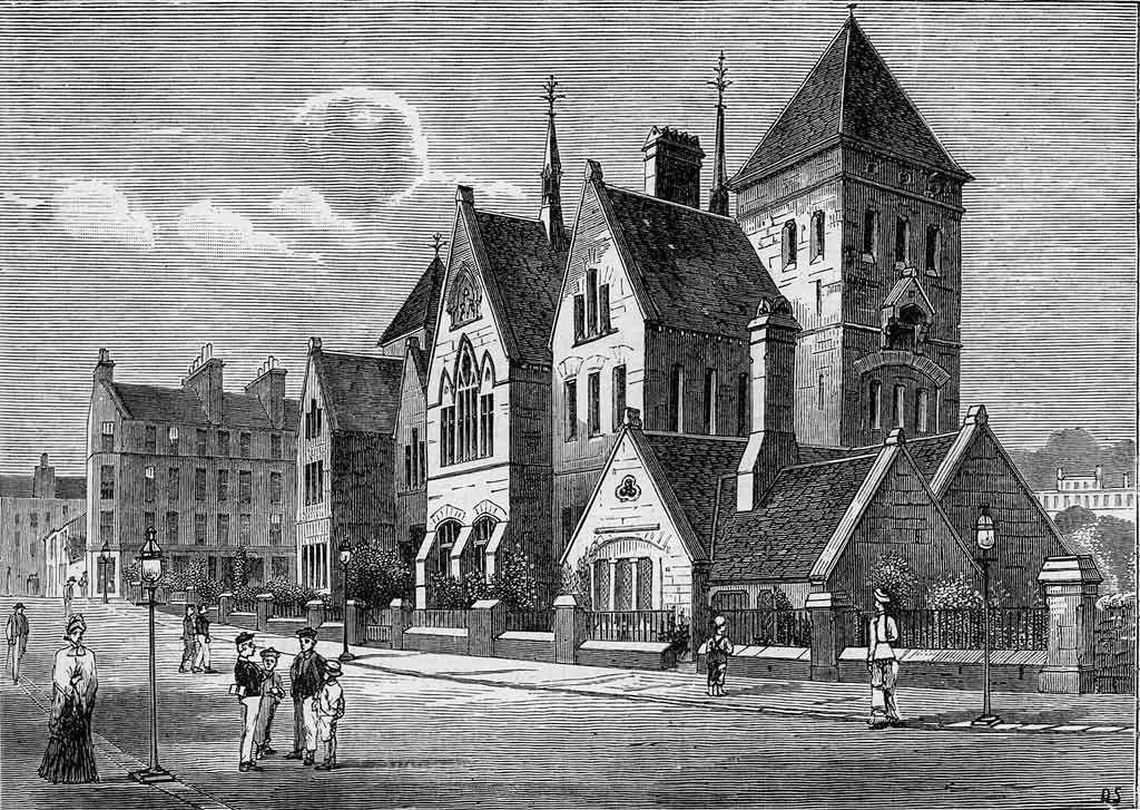 Leith Walk Primary School, Brunswick Road. off Leith Walk, engraving published c.1890