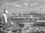 Engraving from 'Old & New Edinburgh'  -  Leith Harbour
