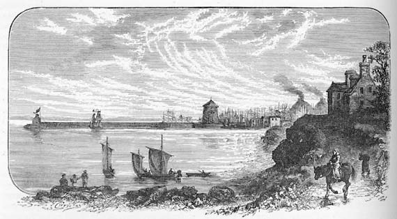 Engraving from 'Old & New Edinburgh'  -  Leith Pier