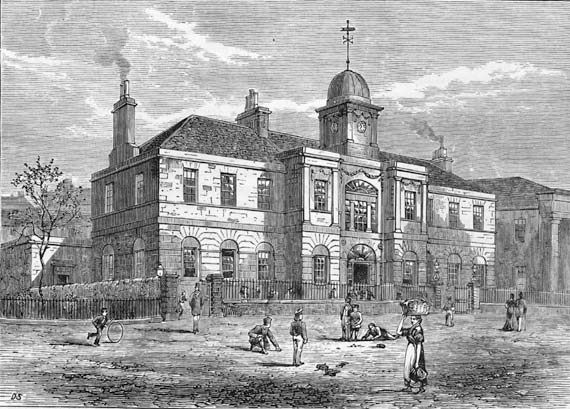 Engraving from 'Old & New Edinburgh'  -  Leith High School