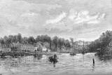 Engraving from 'Old & New Edinburgh'  The River Almond at Cramond