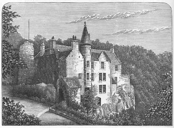 Engraving from 'Old & New Edinburgh'  -  Hawthornden