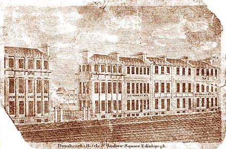 Buildings on the east side of St Andew Square  -  c.1800