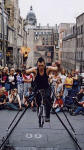 Edinburgh Festival 2003  -   Juggling Unicyclist at Hunter Square