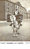 17th Lancers at Piershill Barracks  -  Guard, Full Dress  -  A&G Taylor Postcard, posted 1905