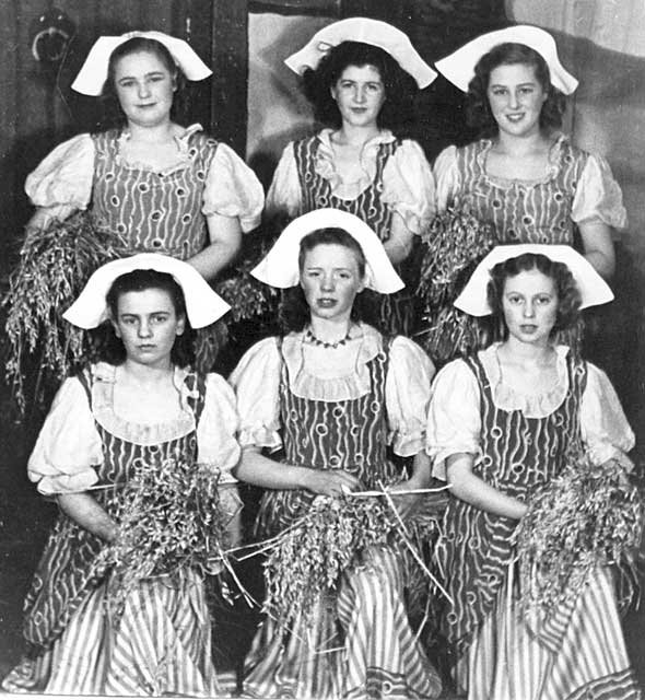 Players in the concert 'A Country Girl' staged at St Phillips's Church Joppa in 1949