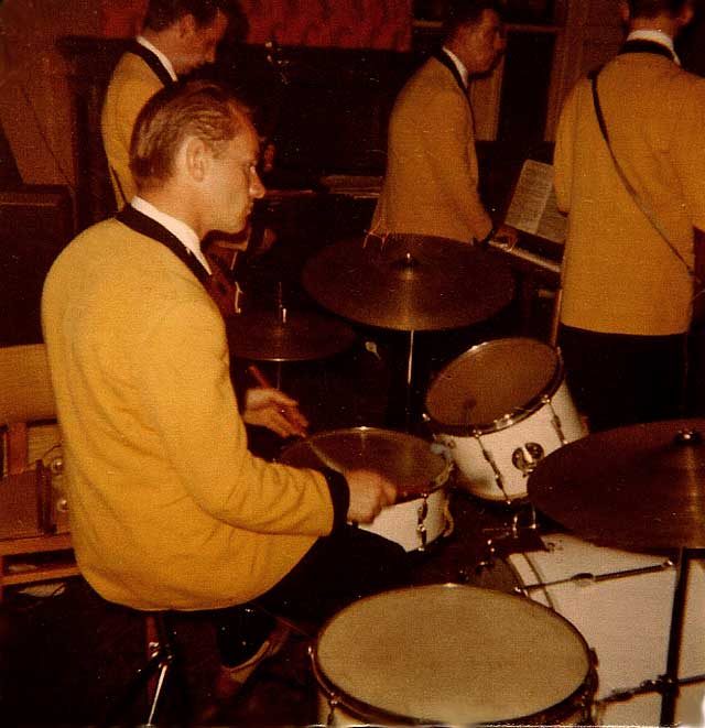 Some of 'The Andy Russell Seven' group performing at 'The Imperial Hotel', Leith Walk, in the early-1960s