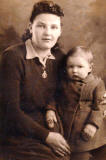 Annie Coyle and her young cousin, photographed in 1940s