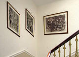 Three Boys' Brigade photos, hanging on the staircase of the Leith Boys' Brigade Batallion HQ at The Pavilion, Ferry Road, Leith