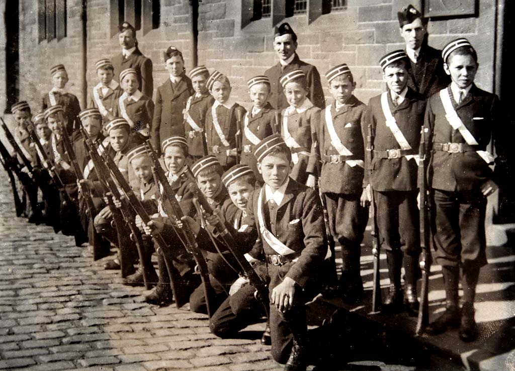 Boys' Brigade, 1st Leith Company  -  Before Annual Inspection, 1906