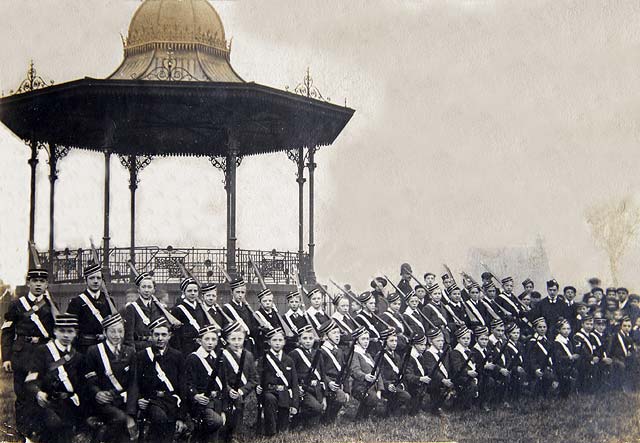 Boys' Brigade  -  1st Leith Co at Battalion Inspection in Victoria Park, 1908
