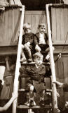 Three boys on the Burntisland Ferry - Photo probably taken around Summer 1949