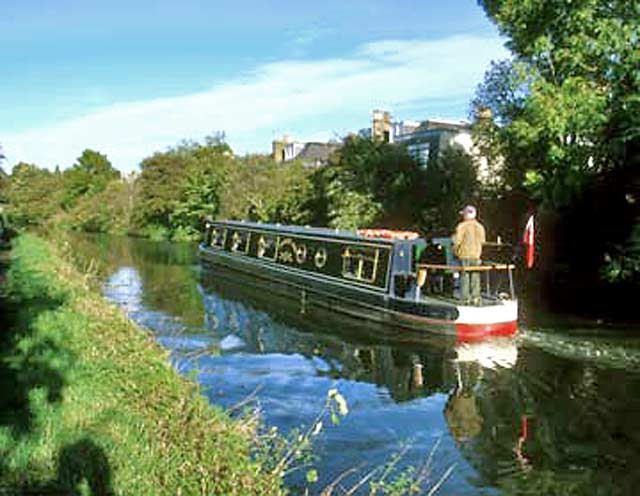Barge on the Union Canal  -  2000