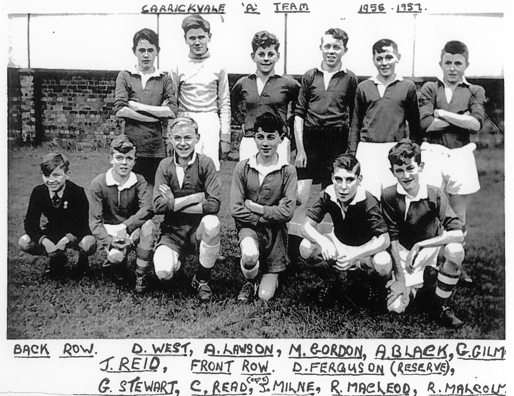 Carrick Vale 'A' Football Team,  1956-67