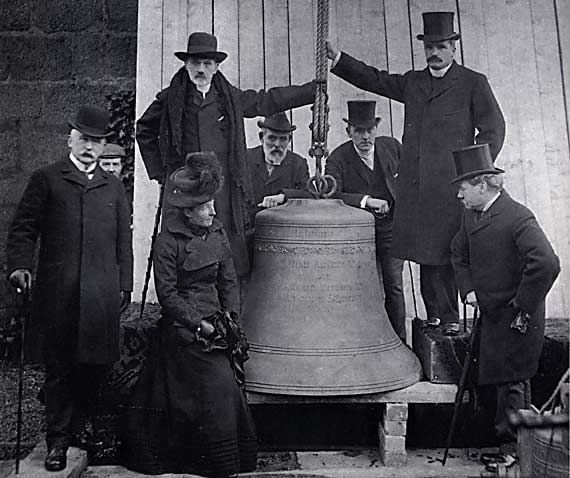 Raising of the Church Bell at St Cuthbert's Church  -  1902