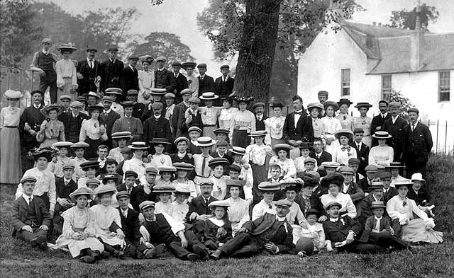 Employees of J P Cochrane on an outing to Haddington, 1906