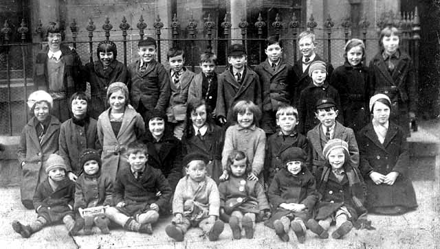 A group of children at 6 Craighall Crescent, Newihaven, Edinburgh