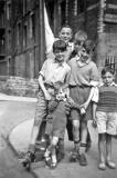 A group of six children at Dumbiedykes in the mid-1950s