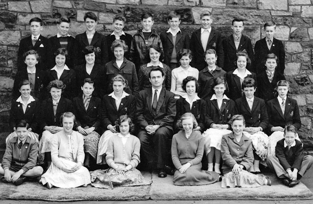 A school class at James Cark School, St Leonards, around 1956-57