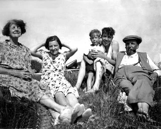 James Morton-Robertson and family at Gullane Beach