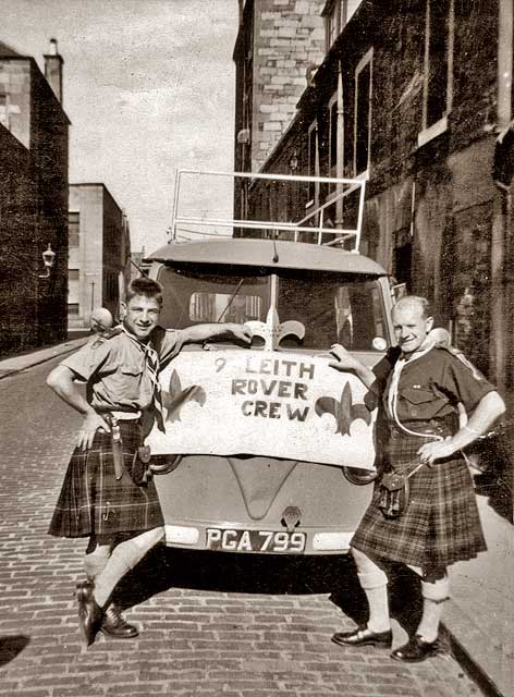 Leith Rovers  - about to embark on a trip to Austria  -  1950s