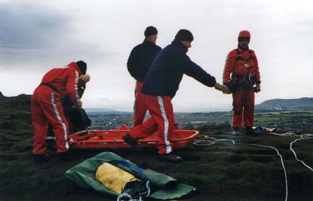 Lothian & Borders Fire Brigade Fire Rescue Team, Training on Salisbury Crags, 1998