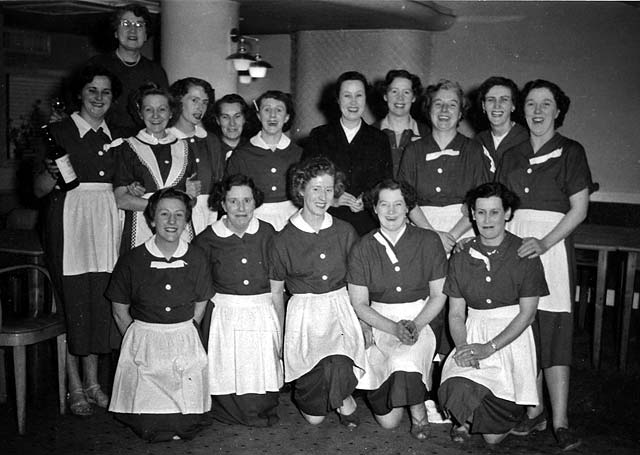 Staff at Mackie's Buttery, Princes Street, around 1955