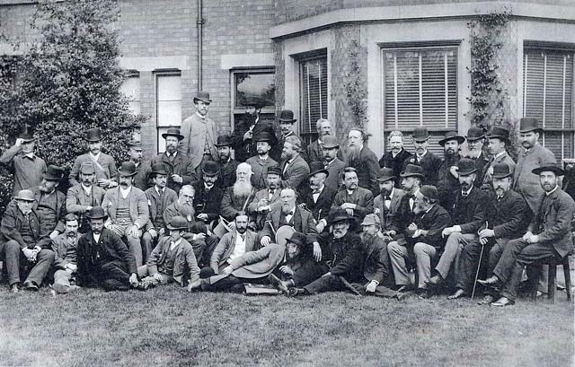 Photograph of delegates to the Photographic Convention of the United Kingdom held in  Derby in 1886