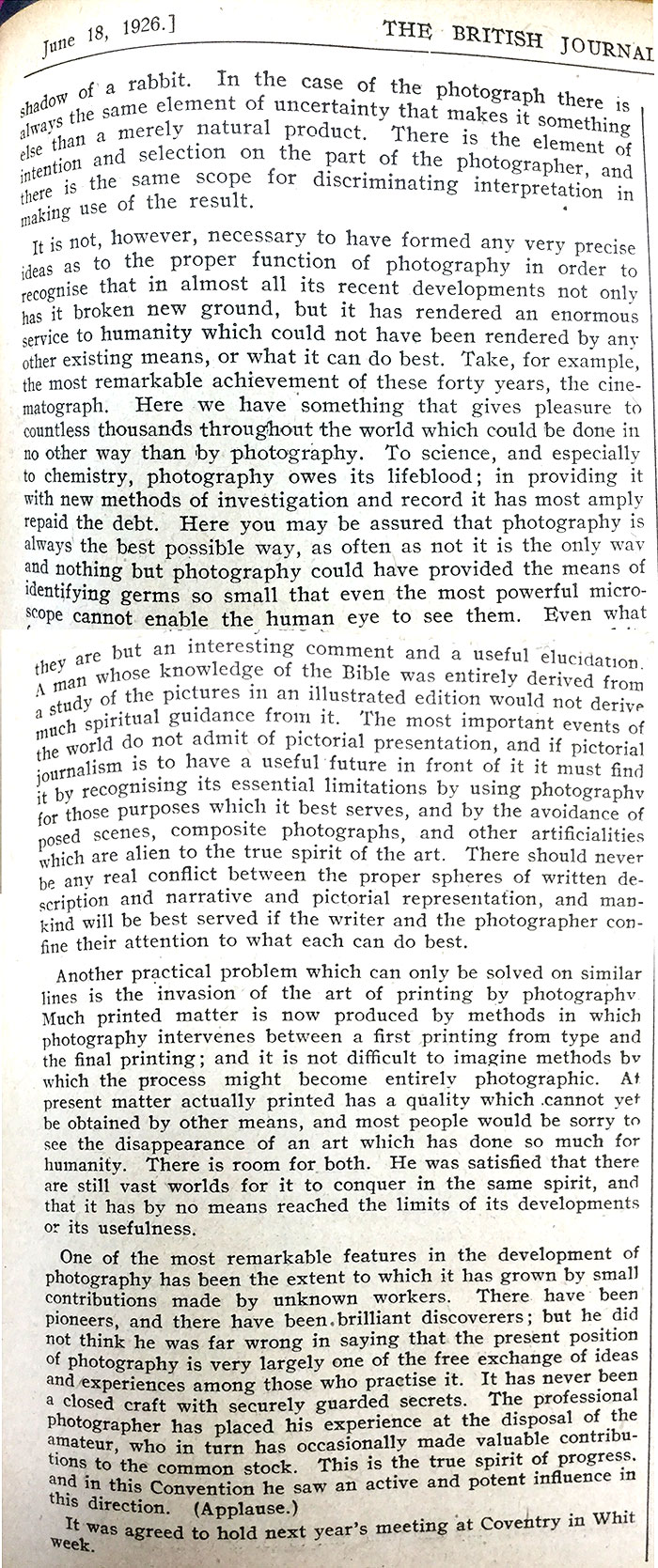 Report on the Photographic Convention of the United Kingdom:  Edinburgh, 1926