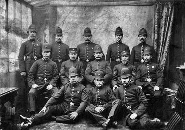 Police from the St Leonard's District.  Photo taken some time between 1885 and 1914