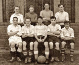 Saughtonhall Boys' Club Football Team, attached toi Saughtonhall Congregational Church.  This team won the Lothian Amateur Forsyth Cup (under 16) in 1944-45.