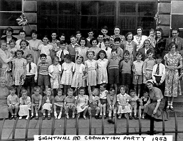 Sighthill Road Coronation Party 1953