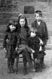 Four pupils at St Leonard's School, around 1925
