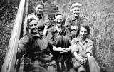 St Margaret's Railway Depot  -  Cleaners on the Steps