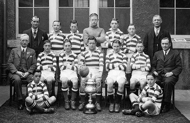 Towerbank Cup-Winning Football Team  -  Early-1930s