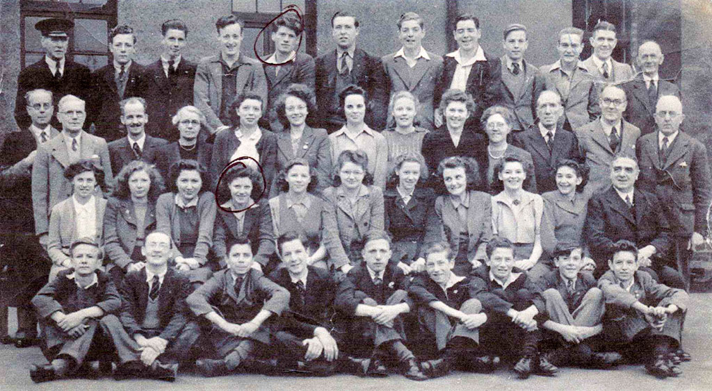 Tynecastle Secondary School  -  class photo  -  1946
