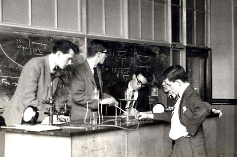 St Bede's Grammar School, Heaton, Bradford, -  Lower VI Science pupils in the Chemistry Lab in 1961
