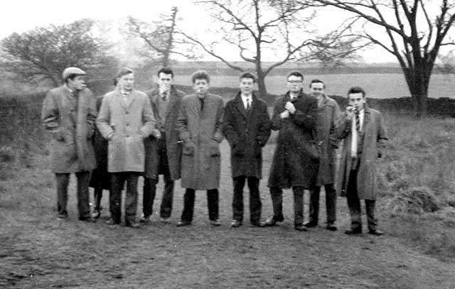 My Photos -  St Bede's Grammar School  -  A group from the sixth form near the school  -  smoking  -  1963