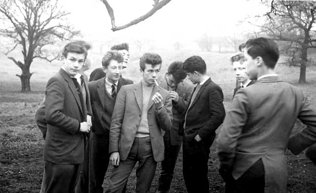 My Photos -  St Bede's Grammar School  -   In the school grounds  -  Smoking  -  1962