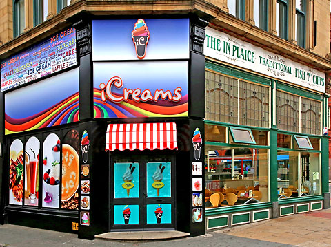 Ice Cream Shop and  Fish & Chip Shop in Sunbridge Road, City Centre, Bradford