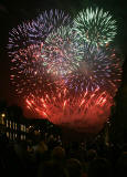 Fireworks to mark the end of the Edinburgh Festival  -  View from George Strteet, loooking towards Edinburgh Castle  -  4 September 2005